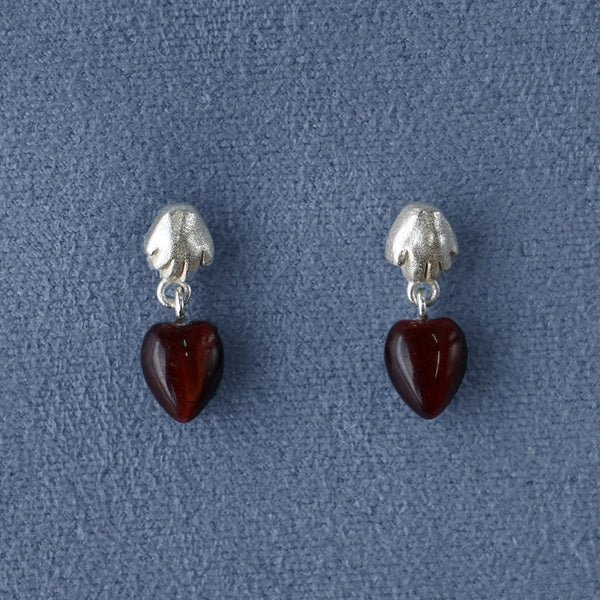 SALE E PEPE Tanabata Special Series Sterling Silver Palm Earrings SEP-SP04E34-YIN Silver